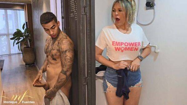 Big Ass Latina MILF Monique Fuentes Takes Stepson's Creampie in Tight Pussy - xxxfiles.com - Usa - Colombia on v0d.com