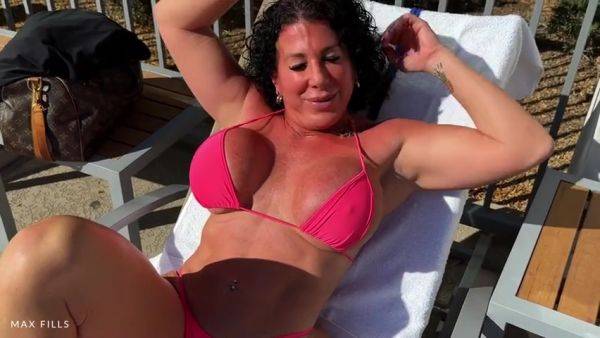 Perving On Milf Alexa Azzona With Huge Juicy Ass By The Pool - videomanysex.com on v0d.com