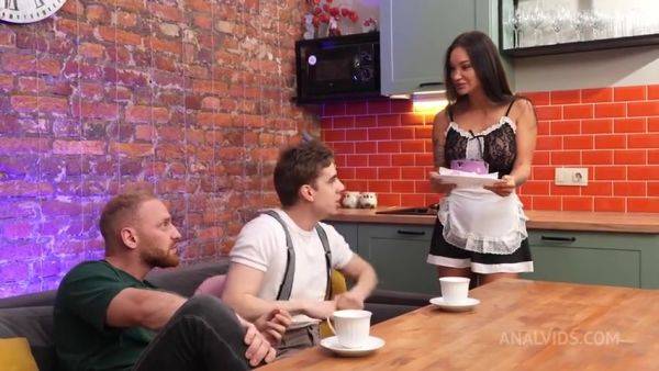 Housewife Monika Fox Was Harshly Punished For Bad Dinner With Hard Anal, Dap, Dpp, Dp, Monster Buttrose, Deepthroat, Squirt And Cum In Mouth - videomanysex.com - Russia on v0d.com