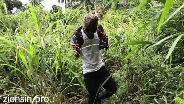 African Outdoor Fuck: Big Black Cock with Zion in the Bush - porntry.com on v0d.com