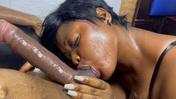 Hot Nigerian Girl with Pink Pussy Gives Wet Blowjob to Big Dick - porntry.com - Nigeria on v0d.com