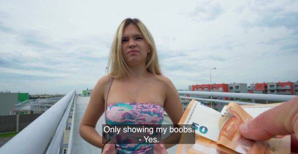 Cute blonde gets fucked for cash and filmed in sexy POV - alphaporno.com on v0d.com