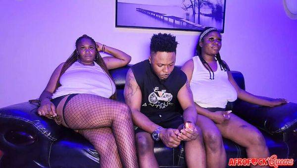 Big Boobs Movie Night with Afro Fuck Queens - Uncut Threesome & Blowjob - xxxfiles.com - Nigeria on v0d.com