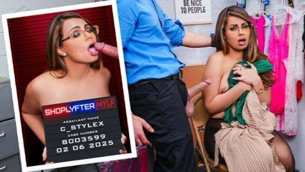 Desperate Librarian Caught Shoplifting Gets Sexy Cavity Search by Cops - Nicky Rebel & C. StyleX - veryfreeporn.com on v0d.com