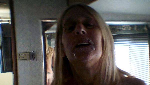 Blonde Housewife Deep Dee Sucks BBC and Eats Cum in Homemade HD Video - porntry.com - Usa on v0d.com
