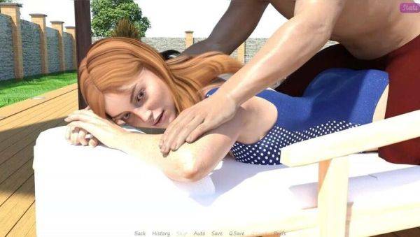 Stepbrother's Wife Jennifer Gets Sunscreen Massage with John's Bulge Pressing Her Butt - Uncensored HD - porntry.com - Usa on v0d.com