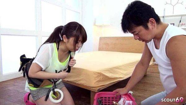 Petite Japanese Teen Virgin Tricked into First Time Cum Suck by Old Man - Uncensored JAV - veryfreeporn.com - Japan on v0d.com