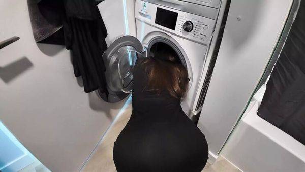 HotsyTotsy Stuck in Washing Machine - Big Dick Creampie Fuck for Horny Ukrainian Teen - porntry.com - Russia - Ukraine on v0d.com