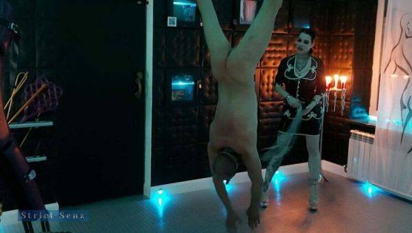 Hot German Mistress Alessa Milano Whips Slave Upside Down - Hard BDSM Punishment - xxxfiles.com - Germany on v0d.com