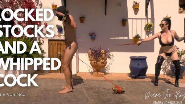 Mistress Diana Von Rigg Whips Slave's Cock & Balls in Outdoor BDSM Punishment - xxxfiles.com on v0d.com
