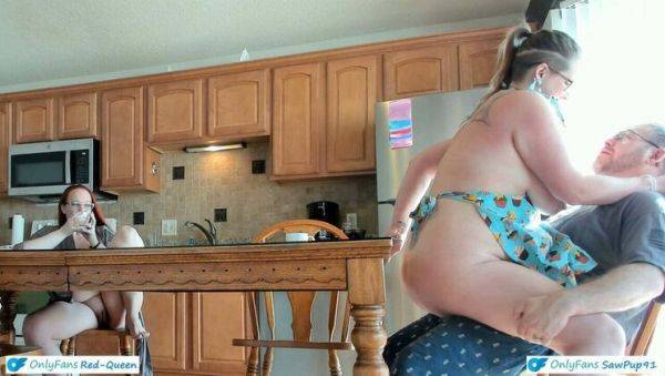 Hot MILF Maid RedQueen Serves Breakfast in Steamy Cuckquean Threesome - Big Tits, BDSM & Kitchen Sex - xxxfiles.com - Usa on v0d.com