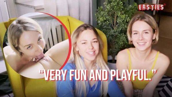Blonde German Lesbians Alecia & Selvaggia Reunite for Hot Pussy Eating Playtime - xxxfiles.com - Germany on v0d.com