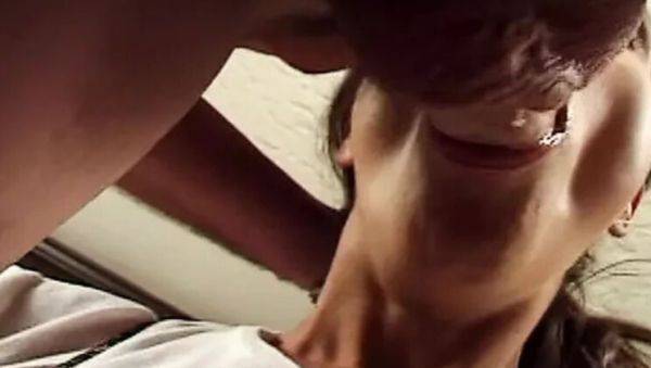 College babe Tina Thomas gets her cute face covered in hot cum - veryfreeporn.com on v0d.com