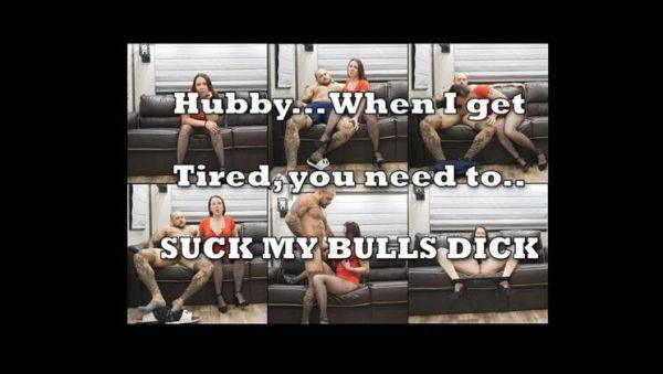 Natasha Michael's Cuckold Hubby Sucks Bull's Cock While She Rests - Hotwife Cheating & Stockings Fun - veryfreeporn.com - Usa on v0d.com