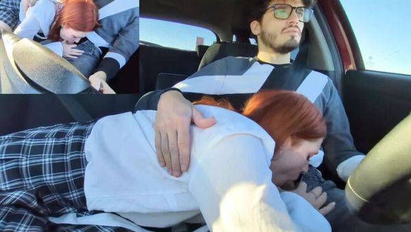Hot Redhead Teen Stepsister Fucks in Car - Amateur Italian Creampie - porntry.com - Italy on v0d.com