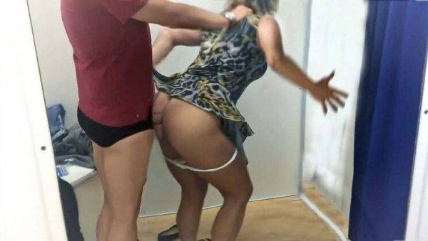 Stranger Peeps & Fucks My Big Ass in Dressing Room - Rough Anal Creampie POV - porntry.com - Russia on v0d.com