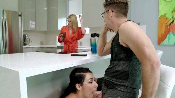 Aroused brunette fucks with her mom's new boyfriend in a rough mix - hellporno.com on v0d.com