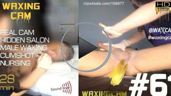 Hot Male Waxing Session - Full HD Cumshot & Handjob in Salon - porntry.com on v0d.com