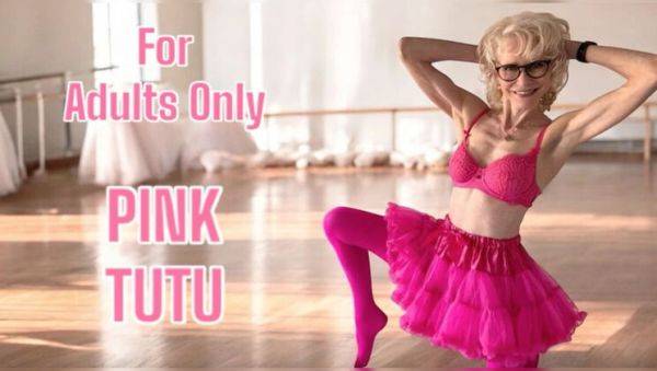 Granny Jacy in Pink Tutu Solo Masturbation - Tight Pussy & Dildo Orgasm - porntry.com - Britain on v0d.com
