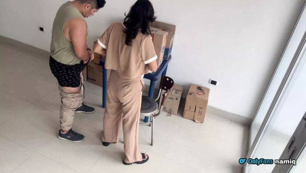 Hot Latina Boss Fucks Lazy Employee on the Floor - NamiQsein - xxxfiles.com - Colombia on v0d.com