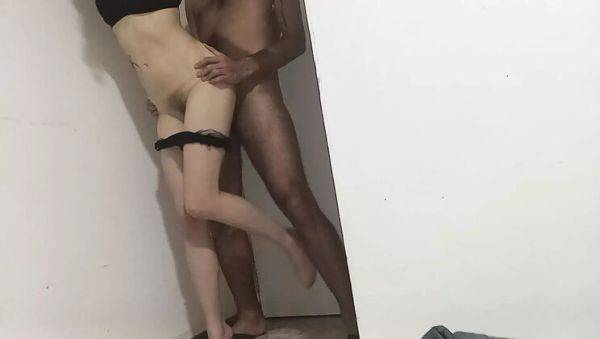 Slim Teen Takes Standing Creampie in Sexy Lingerie - Homemade POV - veryfreeporn.com - Colombia on v0d.com