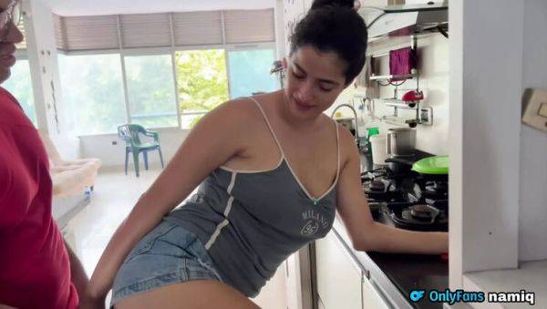 Hot Latina Neighbor NamiQsein Begs for Salt and Gets a Hardcore BJ Instead - Amateur Teen Fuck - xxxfiles.com - Colombia on v0d.com