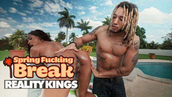 Addis Fouche Gets Rough Poolside Fuck From Derek - Big Load On Her Ass - porntry.com - Usa on v0d.com