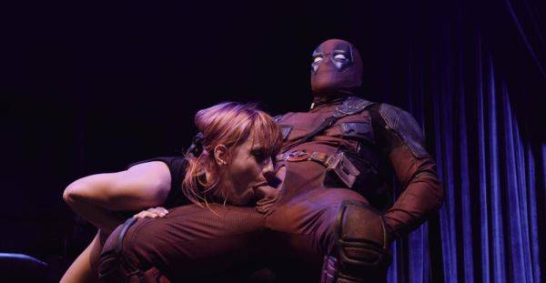 Sensual redhead devours DeadPool's huge dick in extreme role play XXX - alphaporno.com on v0d.com