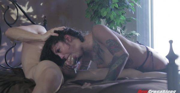 Dashing babe with sexy tattoos plays rough with the dick in merciless maledom - alphaporno.com on v0d.com