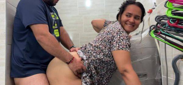 Stepson fucks me in the laundry room while his dad goes out to the supermarket- CulonaArdiente32 - inxxx.com on v0d.com