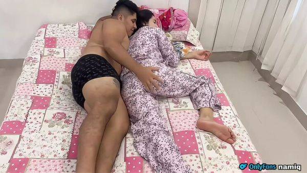Stepmom Shares Bed with Stepson - Big Tits Latina Can't Resist His Hard Cock - xxxfiles.com - Colombia on v0d.com