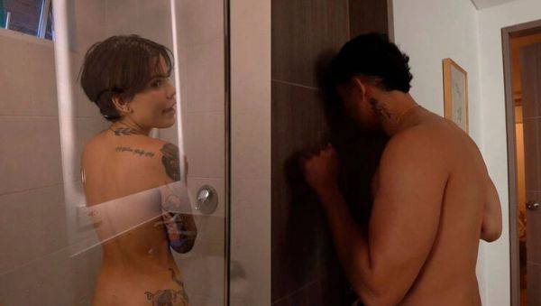 Stepbrother fucks stepsister in bathroom - petite Latina sucks big cock - xxxfiles.com - Venezuela - Colombia on v0d.com