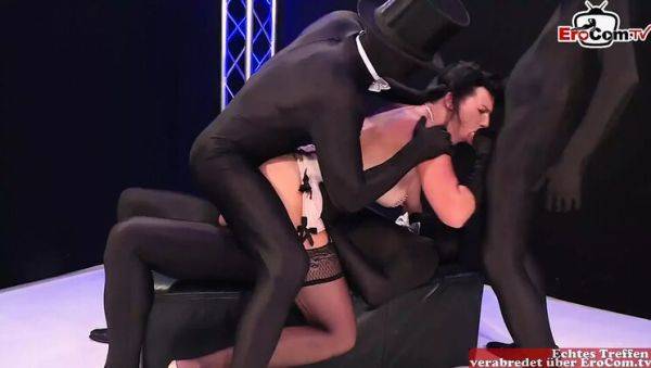 German slut Sina Velvet takes anal gangbang in nylons at gentleman's club - xxxfiles.com - Germany on v0d.com