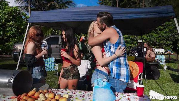 Big Tits Cheerleader Kait Fucks Lucas Frost at Wild Bush Party - Reality Kings - veryfreeporn.com on v0d.com