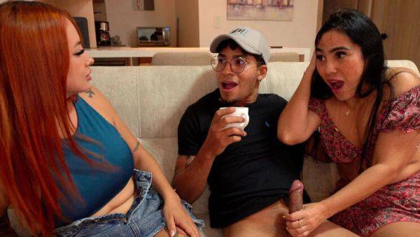 Hot Threesome with Busty Colombian MILF and My Boyfriend - Doggystyle & Riding Dick - veryfreeporn.com - Colombia on v0d.com