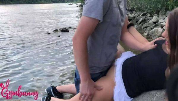Gymbunny Outdoor Sex - Hot Brunette Takes Big Cock in Public - porntry.com - Germany on v0d.com