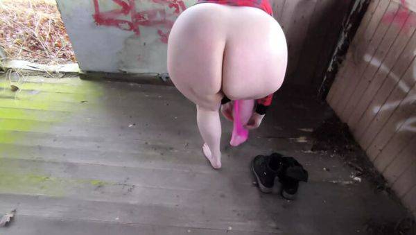 Busty German Babe Spanked Hard in Fishnets - Outdoor BDSM & Public Humiliation - porntry.com - Germany on v0d.com
