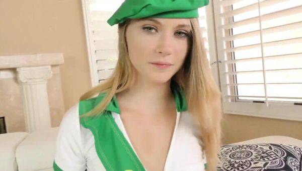 Horny Teen Hannah Hays in Cute Scout Outfit Sucks Dick & Takes Cum in Mouth - porntry.com on v0d.com