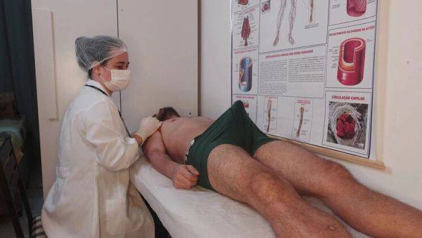 Hot Brazilian Nurse Gets Wet Seeing Patient's Big Hard Cock - porntry.com - Brazil on v0d.com
