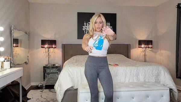 Blonde MILF Danielle Renae Shows Off Her Big Tits in Super Sheer Micro Bikini Try-On - porntry.com on v0d.com