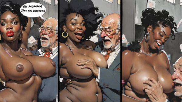 Ebony Mistress Dominates Rich Old Cuckold - Hot Cartoon Sex Animation - porntry.com on v0d.com