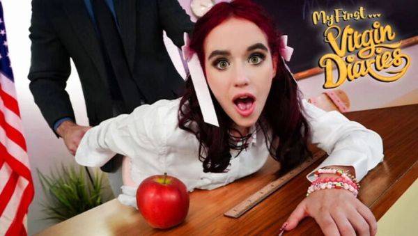 Ivy Rose Loses Her Virginity - Teen Teacher's Pet Gets Rough Fuck - porntry.com on v0d.com