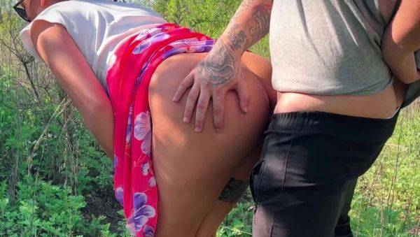 Public Outdoor Fuck - Angelya G Gets Creampied Doggy Style in Dress - porntry.com - Estonia on v0d.com