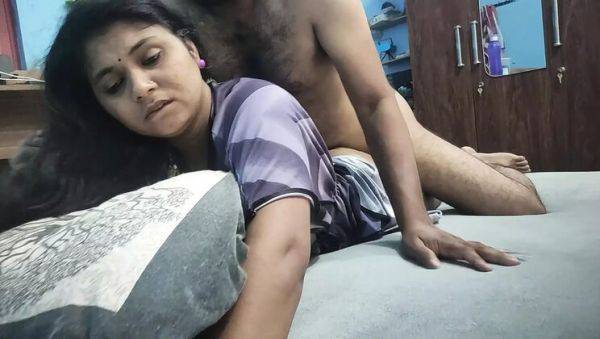 Desi Mallu Step-Mom Gives Stepson a Hot Nighty Blowjob and Hardcore Sex - porntry.com - India on v0d.com