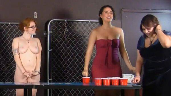 Hot Lesbian Strip Game - Round 2 with Big Tits Teens Aften Opal & Zayda J - porntry.com on v0d.com