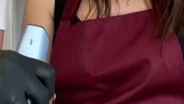 Blonde SugarNadya Gets a Huge Cumshot During Office Waxing Session - veryfreeporn.com on v0d.com