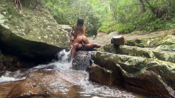 Hot Asian Latina Yazmin Mini Puta Fucked Hard by Hyoran Carvalho's Big Black Cock in Wild Outdoor Sex - porntry.com - Usa - Brazil on v0d.com