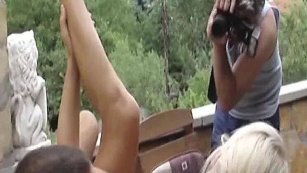 Slender German blonde Jessika Girl takes big cock on balcony - outdoor hardcore fuck - porntry.com - Germany on v0d.com