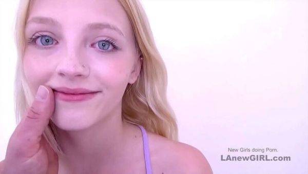 Skinny Teen Kate Bloom Gets Her Tight Pussy Filled in Audition Creampie - xxxfiles.com on v0d.com