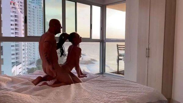 Amateur blonde teen Angel Emily gets creampie in public doggystyle fuck by big cock in Colombia - porntry.com - Colombia on v0d.com